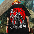 Oversized streetwear T-shirt featuring a 3D samurai knife print by FitiqueFit, casual and bold design for modern fashion.