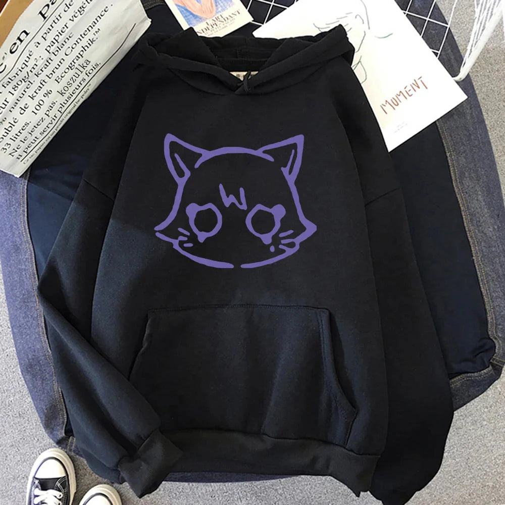 Genshin Impact Scaramouche cat hoodie by FitiqueFit featuring a comfortable streetwear design with Scaramouche character graphics.