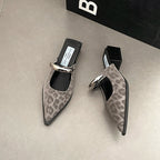 Summer women's cover toe mules by Plush Fashion Hub, metal decoration, thick heel slide slippers for street style comfort.
