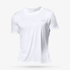 Men's quick-dry compression shirt from Plush Fashion Hub, showcasing a fitted activewear top with moisture-wicking fabric.