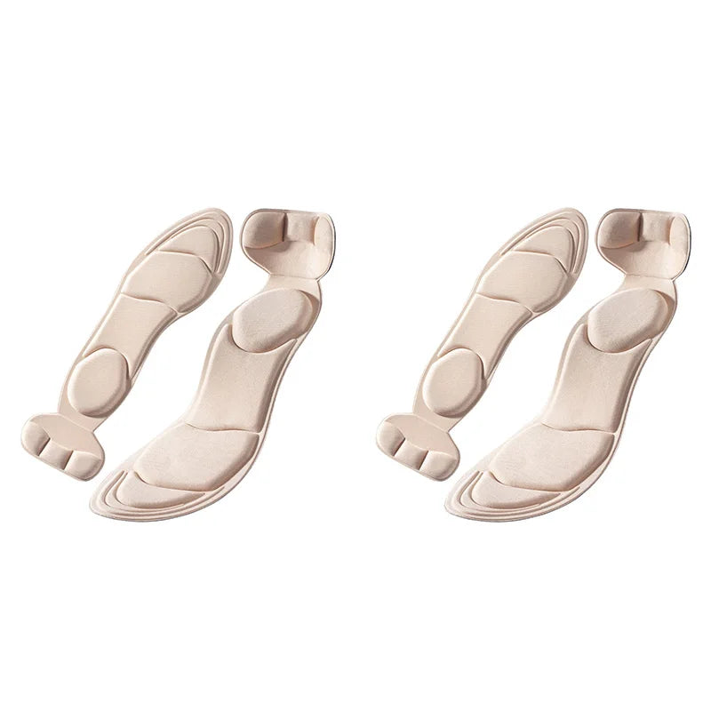 Memory foam insoles for high-heel shoes by Plush Fashion Hub, anti-slip, breathable, and cutable for comfort and heel protection.