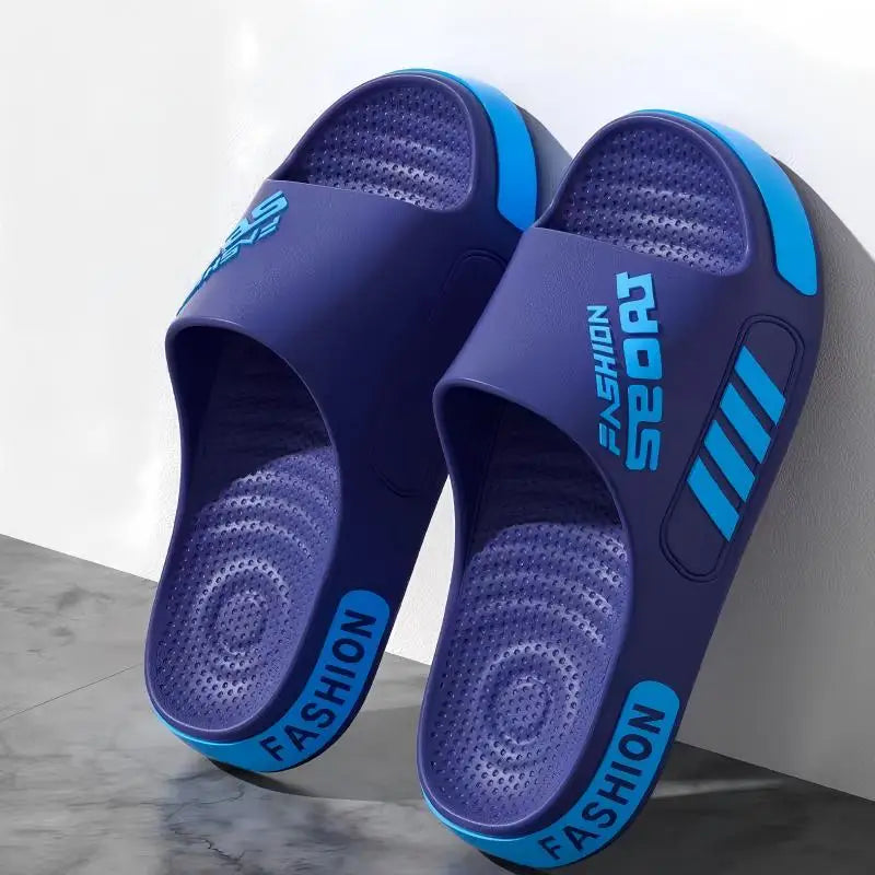 Unisex EVA slippers in large size with non-slip soles, ideal for indoor and outdoor use, from Plush Fashion Hub.