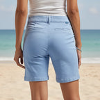 Women’s summer stretch hiking shorts by FitiqueFit, casualwear, featuring lightweight, breathable fabric perfect for outdoor activities.