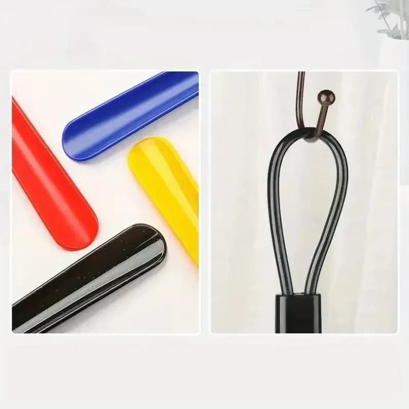 Extra long flexible plastic shoe horn by LadyShow.Store, durable shoe assistant for pregnant women and shoe dressing ease.