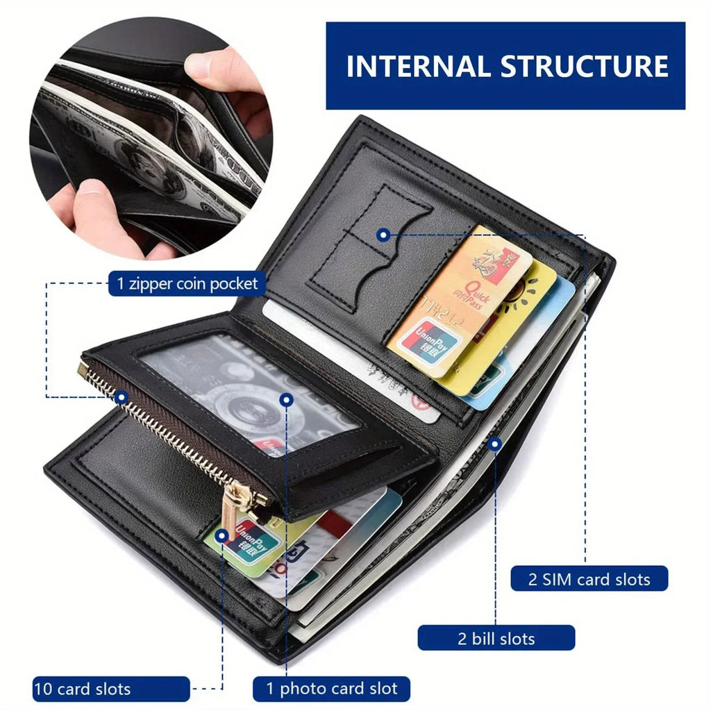 Personalized men's wallet from Trendy Attic Store01 with sleek design, perfect for gifting to him.