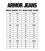 ARMOR JEANS AJ05C casual skinny distressed jeans, slim fit pants with ripped details, shown in a natural pose.