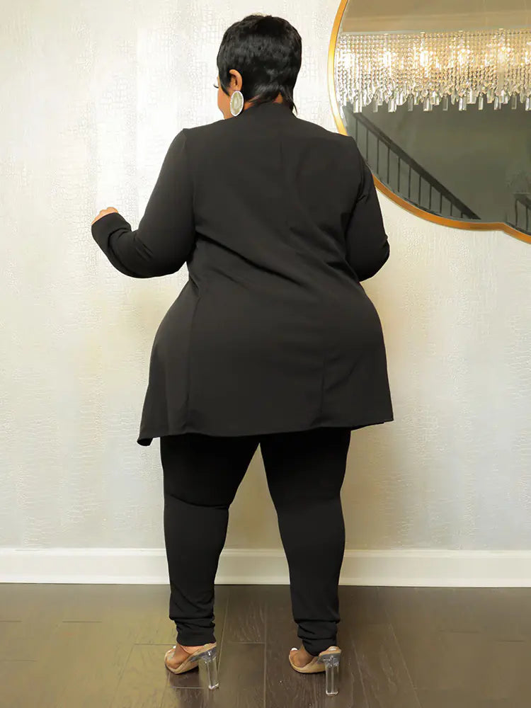 Plus size women's matching two-piece outfit set from Plush Fashion Hub, featuring a stylish coordinated ensemble for women.
