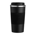 Stainless steel insulated travel mug with leak-proof lid, double-layer design, and portable vacuum bottle for sports and outdoor use.
