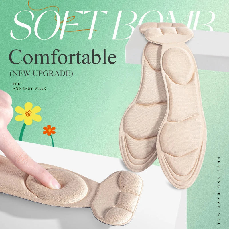 Memory foam insoles for women’s high-heel shoes by LadyShow.Store, breathable, anti-slip, cutable, and cushioned for comfort and heel protection.