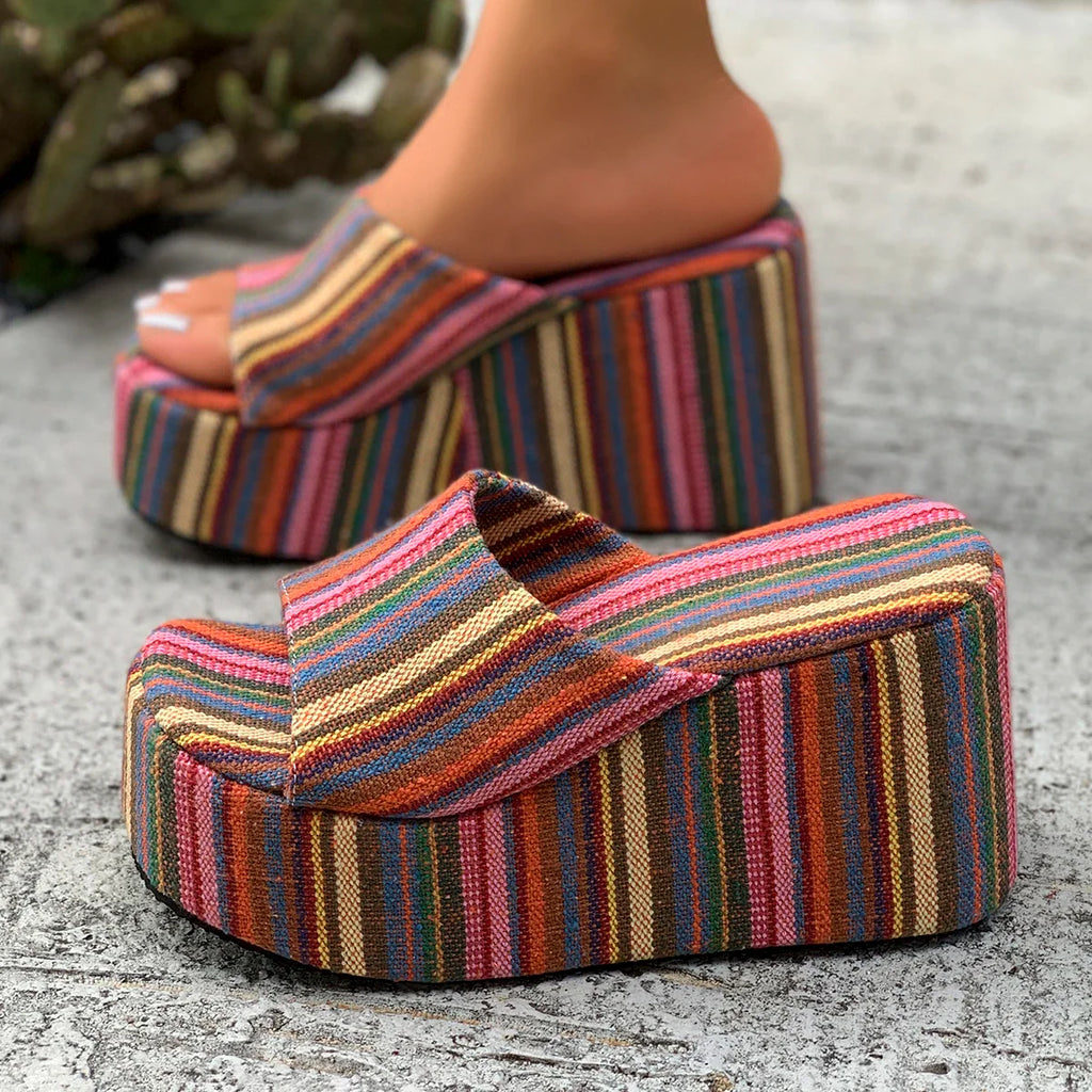 Summer women’s open-toe wedge sandals by LadyShow.Store, featuring comfortable platform heels and stylish design.
