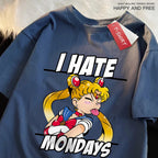 Sailor Moon tongue-out graphic T-shirt in streetwear style, featuring anime-inspired design from Plush Fashion Hub.