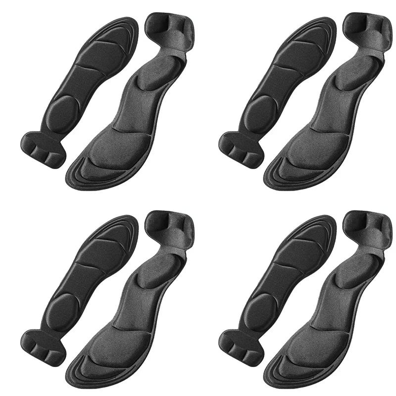 Memory foam insoles for women's high-heel shoes from Plush Fashion Hub, breathable, anti-slip, cutable, with heel protection and massage features.