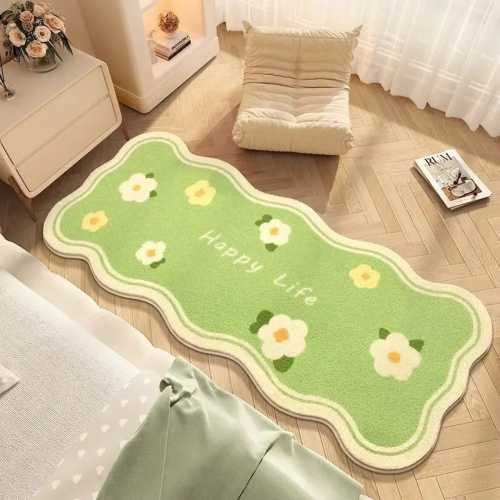 Plush Fashion Hub VIKAMA soft warm bedside floor mat, washable waterproof bedroom sofa carpet, suitable for home decor and comfort