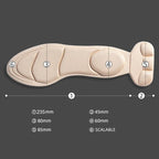 Memory foam insoles for women's high-heel shoes, breathable, anti-slip, cutable, with heel protection and massage features.