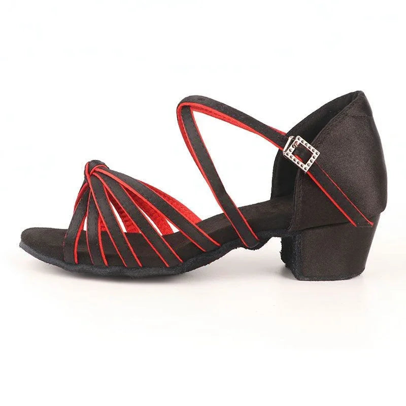 Children's ballroom and Latin dance shoes for girls by Plush Fashion Hub, featuring stylish modern tango and salsa sandal design.