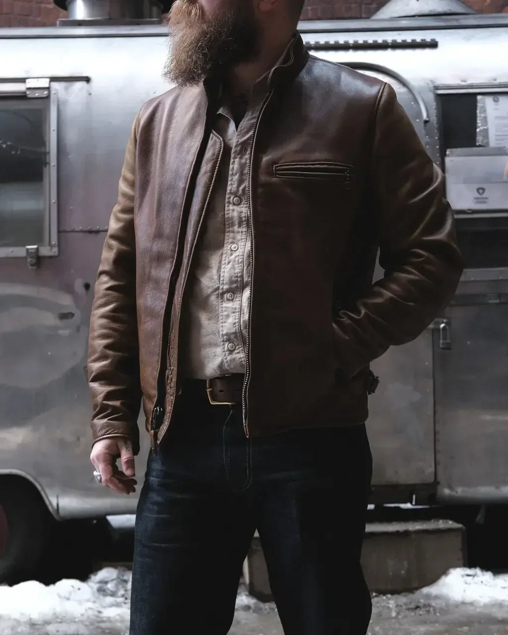 Schott x Ball and Buck Perfecto Leather Jacket - Plush Fashion Hub