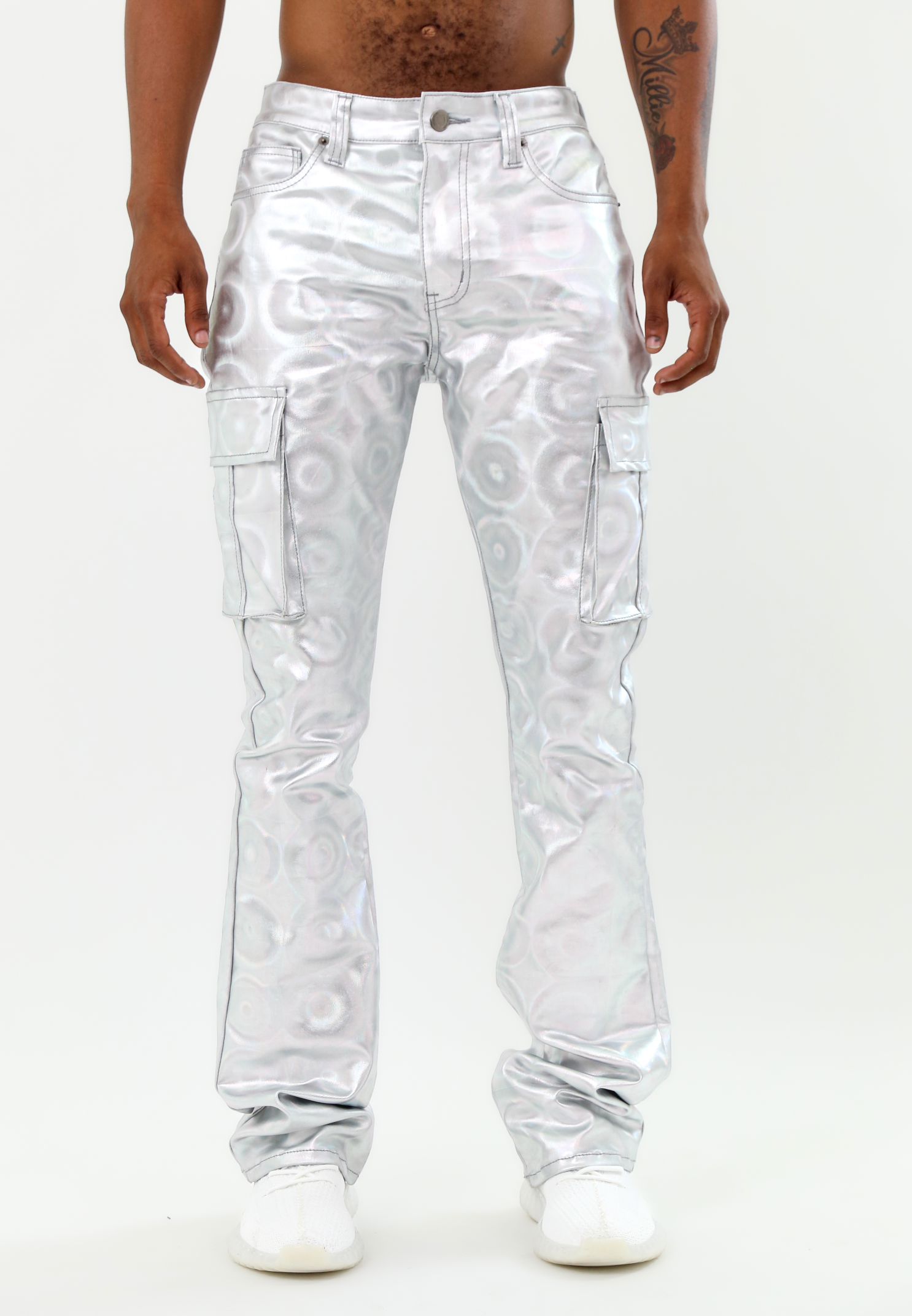 ARMOR JEANS ASJ8069 Metallica Dip Stacked Jeans, men's casual pants with a stylish distressed denim design.