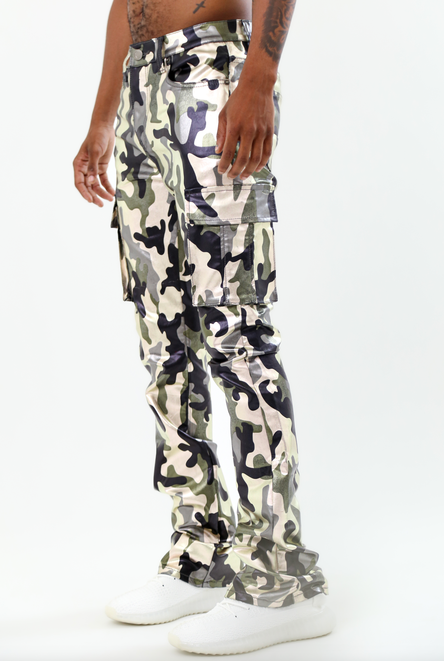 ARMOR JEANS ASJ8069 Metallica Dip Stacked Jeans, stylish pants with unique layered design and metallic accents, casual and trendy.