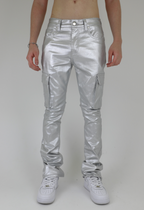 ARMOR JEANS ASJ8069 Metallica Dip Stacked Jeans, stylish denim pants with unique layered design and modern fit, front view.