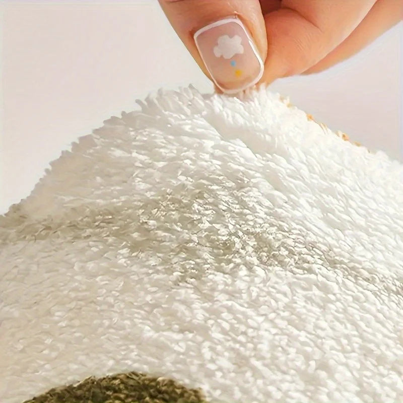 Soft, warm VIKAMA bedside floor mat by Plush Fashion Hub, washable waterproof bedroom rug with a simple, high-end sofa-style design.