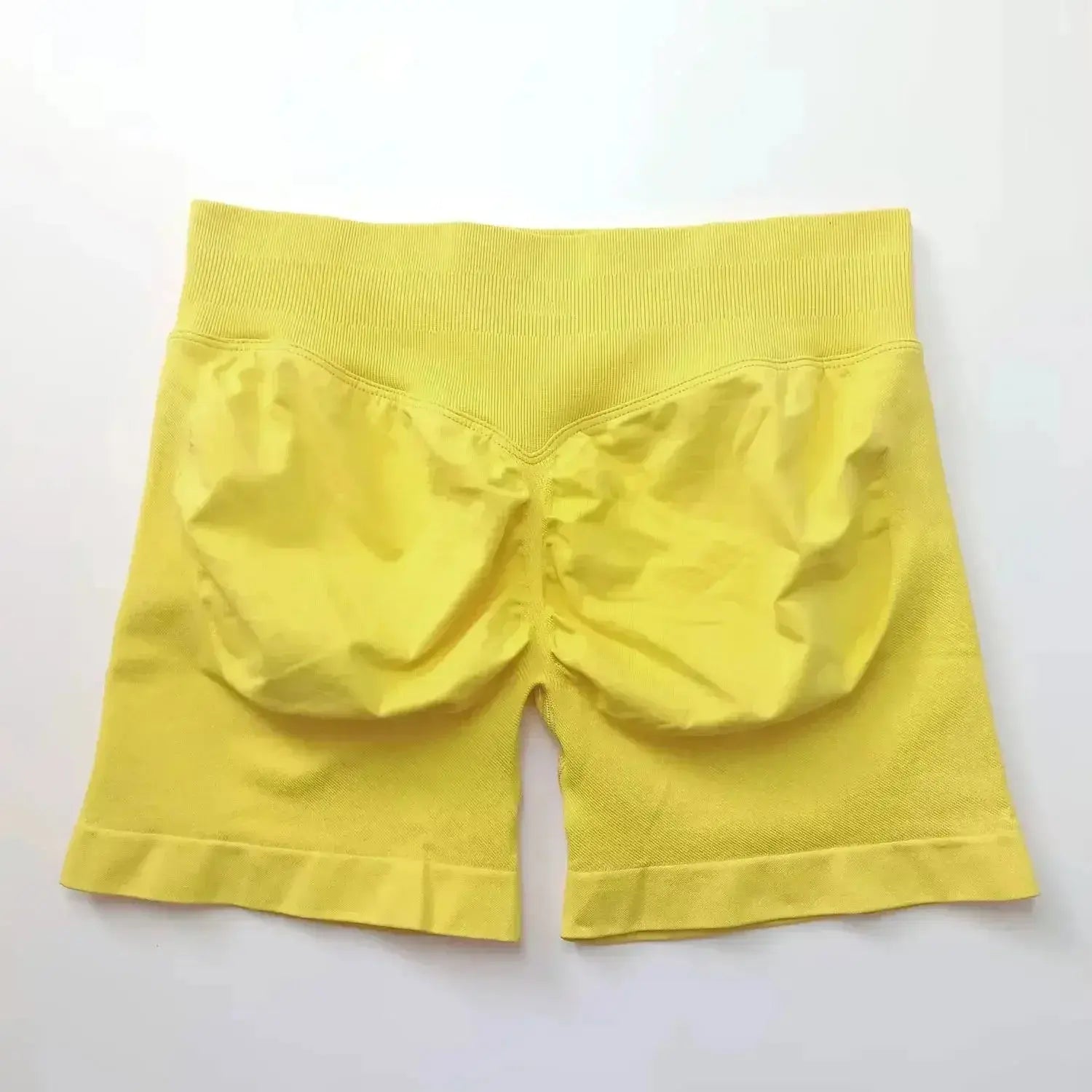 Women's seamless scrunch butt gym shorts by NCLAGEN Gym Wear, designed for high-performance fitness and yoga.
