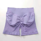 Women's seamless scrunch butt gym shorts from NCLAGEN Gym Wear, designed for high-performance fitness and yoga activities.