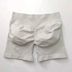 Women's seamless scrunch butt gym shorts by NCLAGEN Gym Wear, designed for high-performance fitness and yoga workouts.