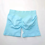 Women's seamless scrunch butt gym shorts by NCLAGEN, designed for high-performance fitness and yoga workouts.