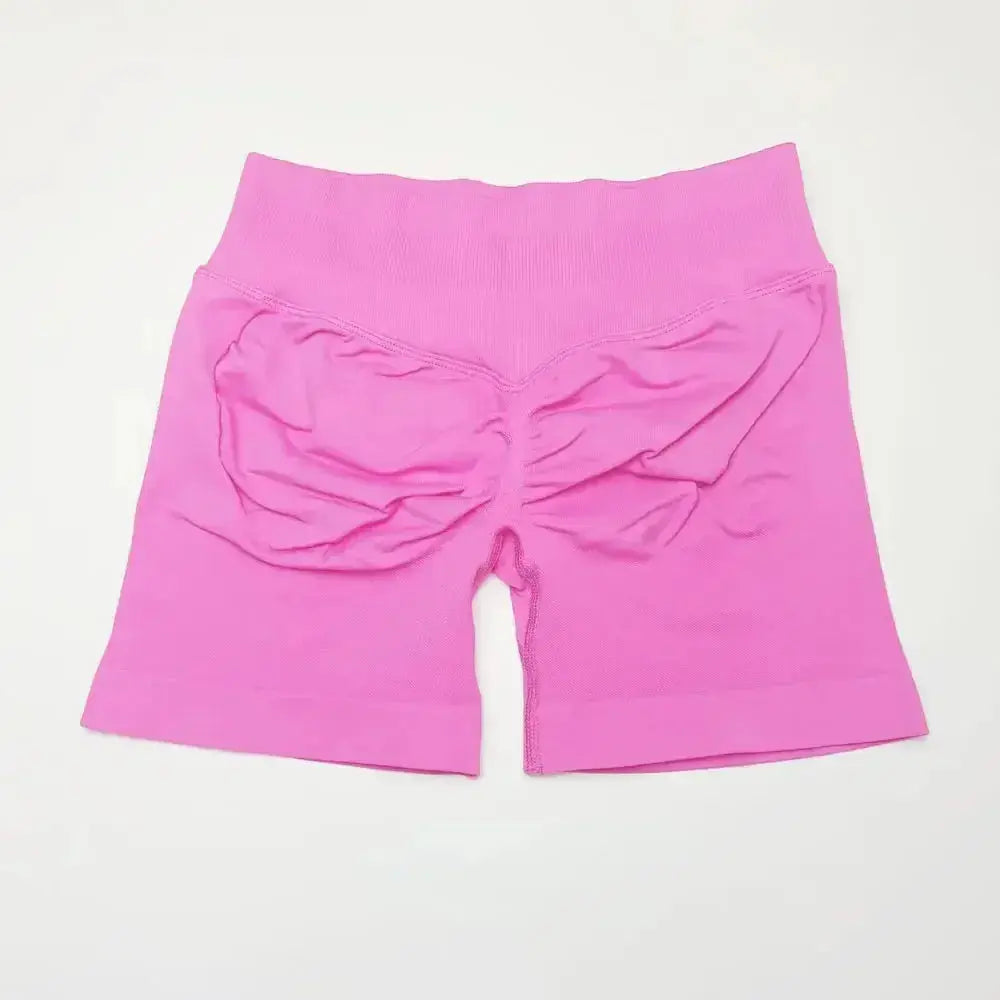 Women's seamless scrunch butt gym shorts by NCLAGEN Gym Wear, designed for high-performance fitness and yoga workouts.