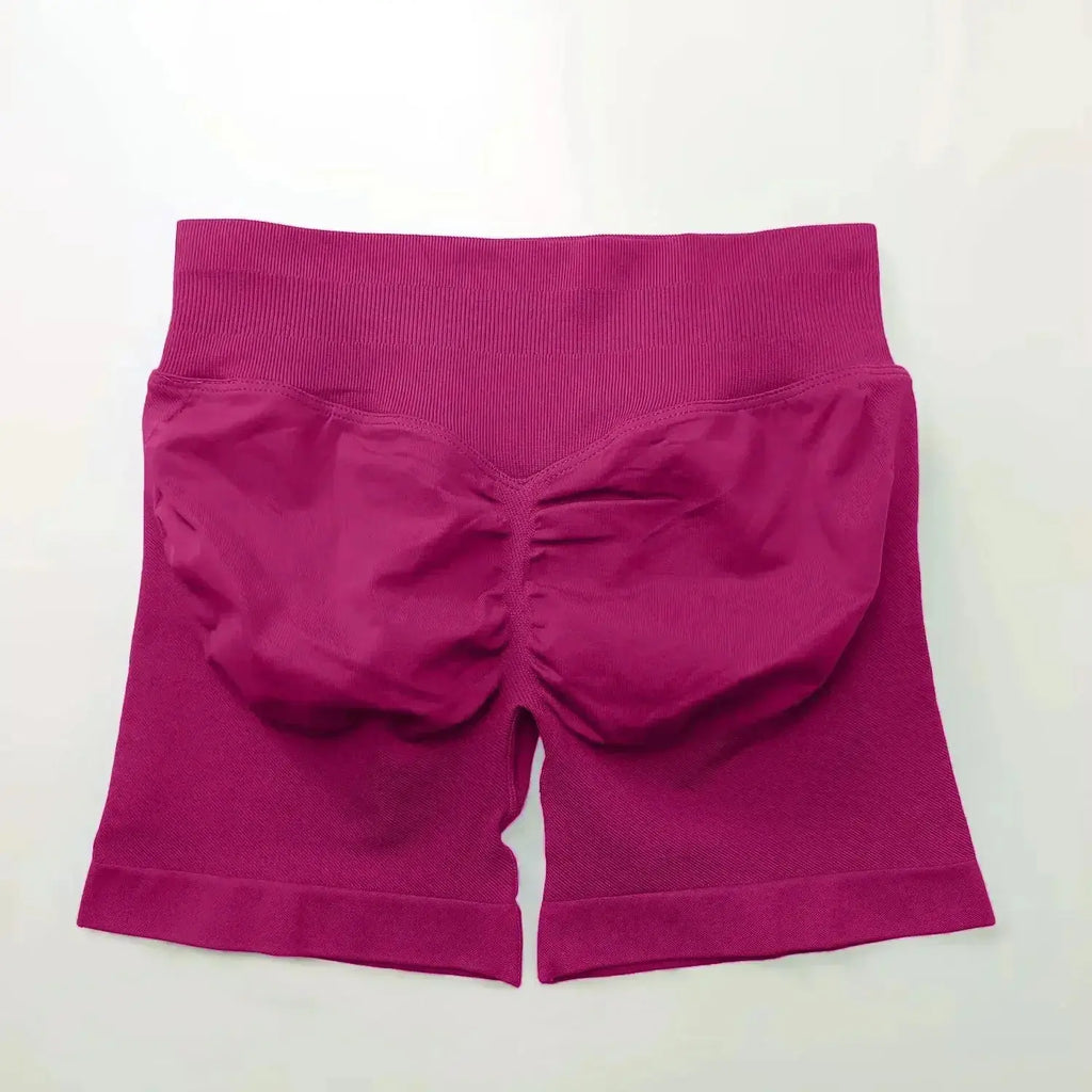 Women's seamless scrunch butt gym shorts for high-performance fitness and yoga, by NCLAGEN Gym Wear.