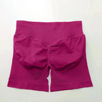 Women's seamless scrunch butt gym shorts by NCLAGEN Gym Wear, designed for high-performance fitness and yoga workouts.