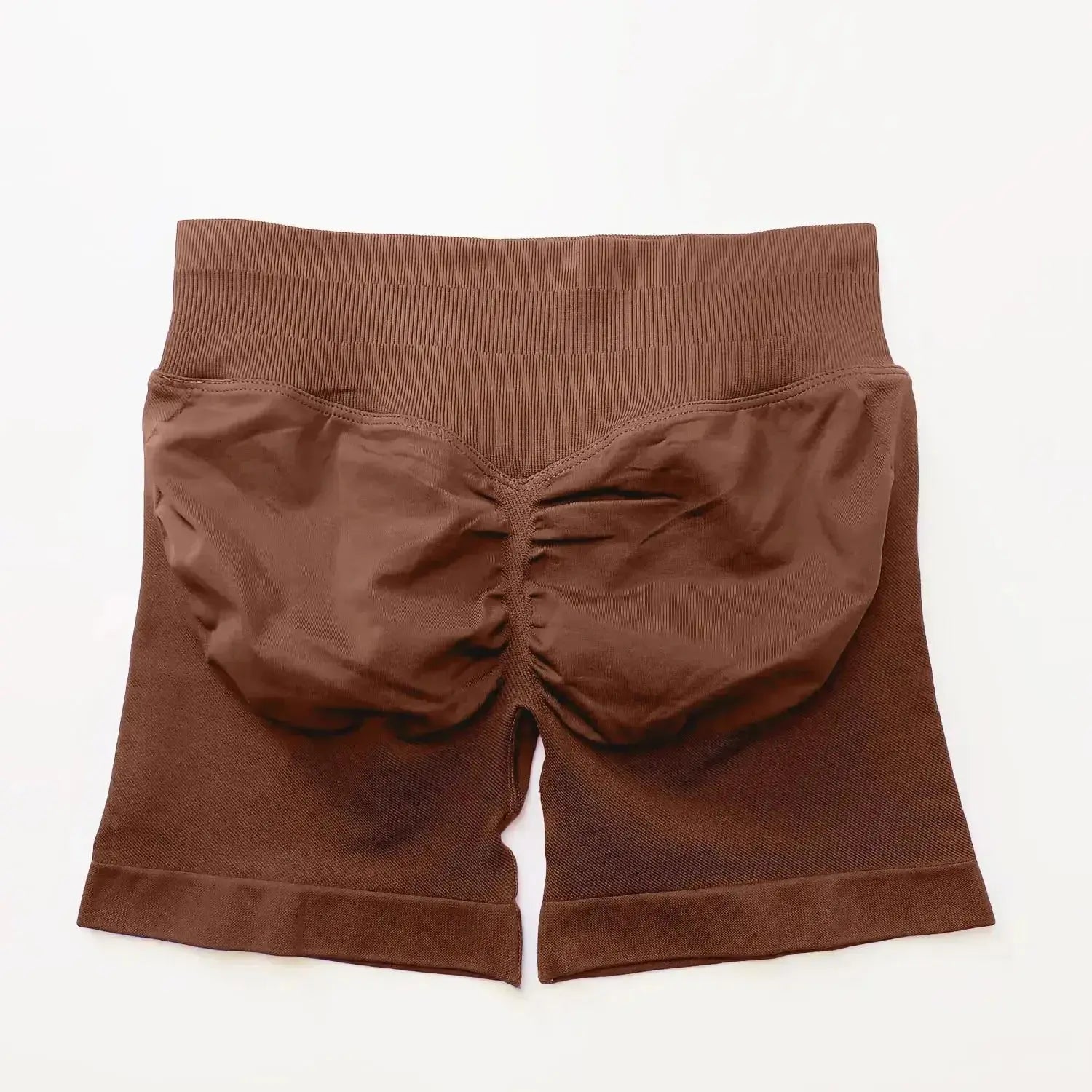 Women's seamless scrunch butt gym shorts by NCLAGEN Gym Wear, designed for high-performance fitness and yoga workouts.