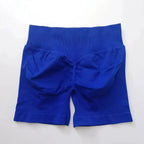 Women's seamless scrunch butt gym shorts for high-performance fitness and yoga by NCLAGEN Gym Wear, showcasing a snug, supportive fit.