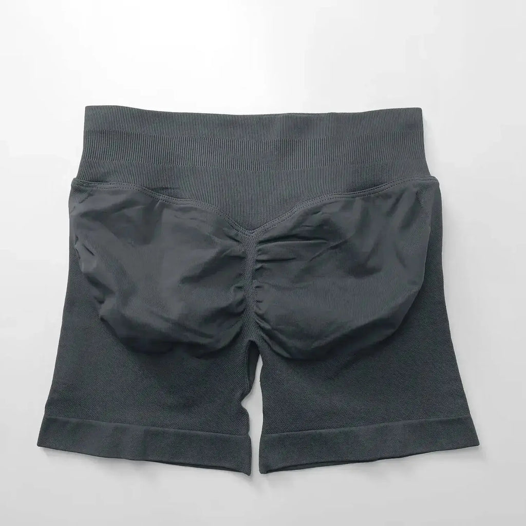 Women's seamless scrunch butt gym shorts by NCLAGEN, perfect for high-performance fitness and yoga workouts.