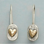 Polished silver minimalist geometric love heart earrings with a sleek, modern design from Plush Fashion Hub.