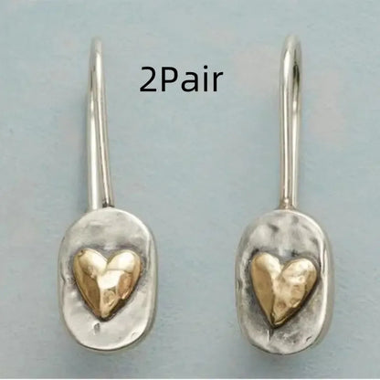 Simple Romantic Love Geometric Shape Earrings - Plush Fashion Hub