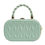 Small square chain shoulder bag by Plush Fashion Hub, premium PU leather crossbody handbag for women.
