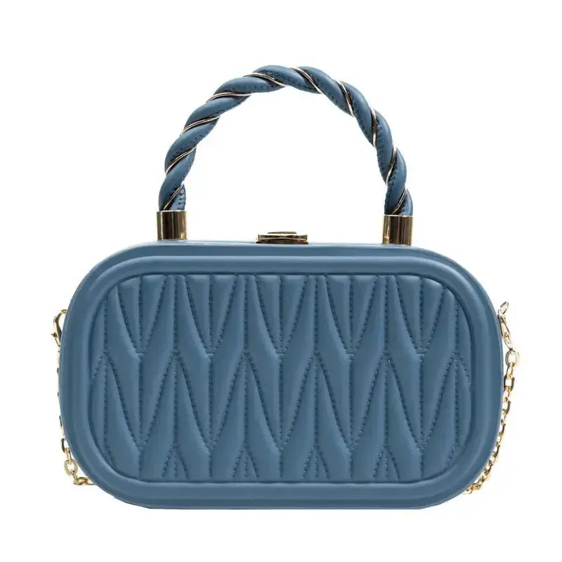 Small square chain shoulder bag for women by Plush Fashion Hub, premium PU leather crossbody handbag with stylish design.