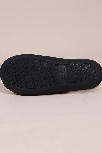 Snowman Round Toe Faux Fur Slippers - Plush Fashion Hub