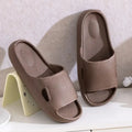 Plush Fashion Hub unisex bathroom slippers with thick soles, non-slip EVA material, solid color for indoor use.