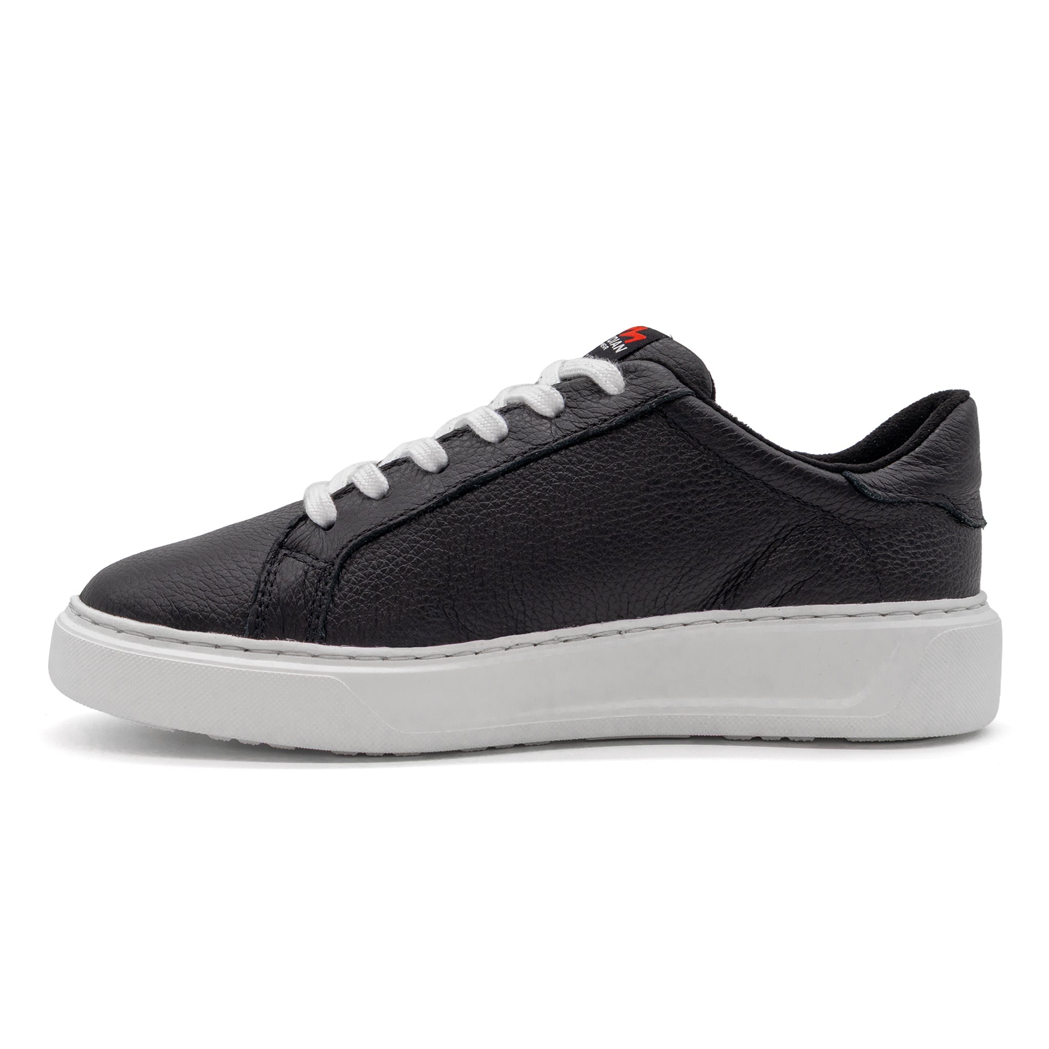 Black BLKSWN Footwear 601 Solid lowtop sneaker showing the left side in solid black color.