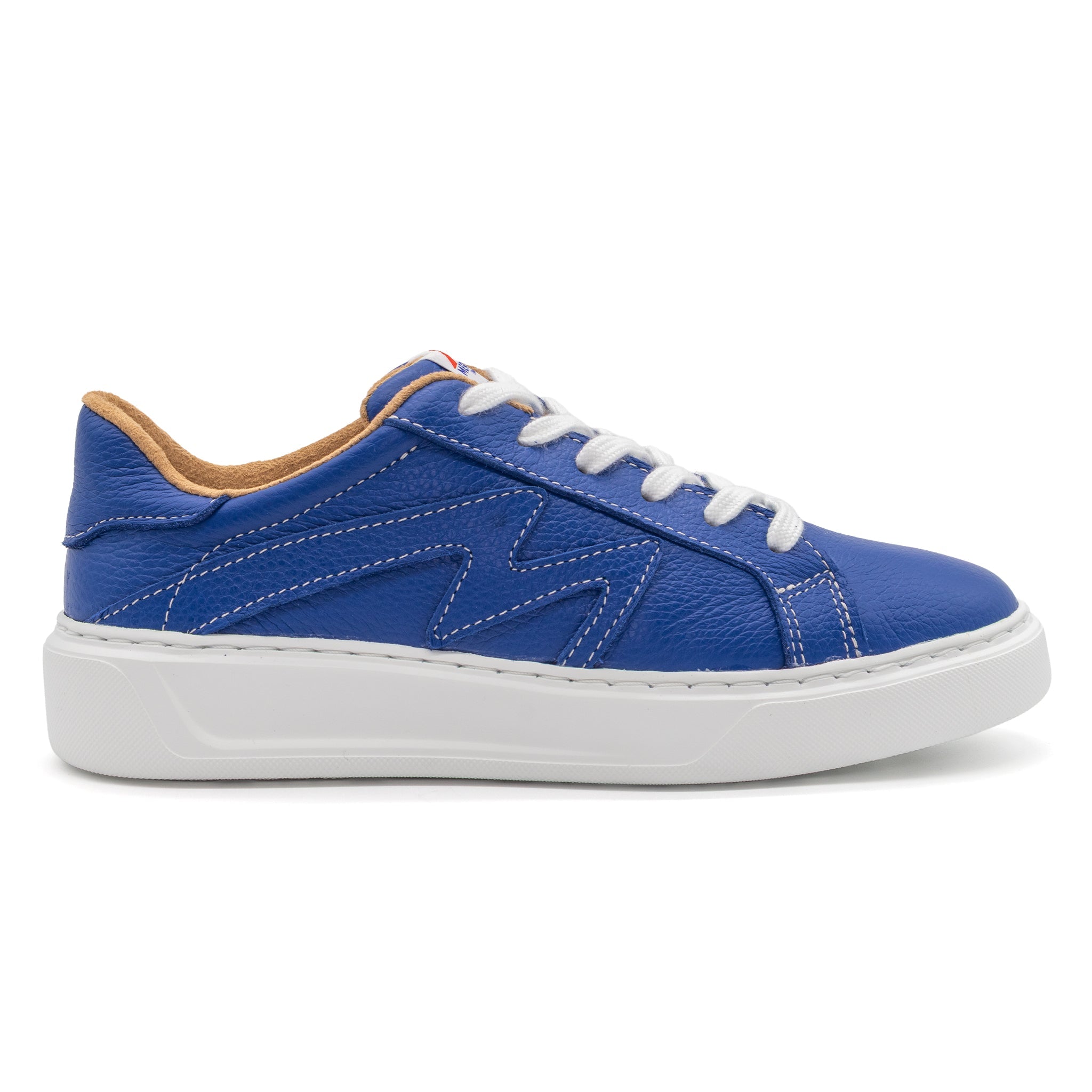 Blue low-top sneaker from BLKSWN Footwear, solid color design, right shoe shown in the image.