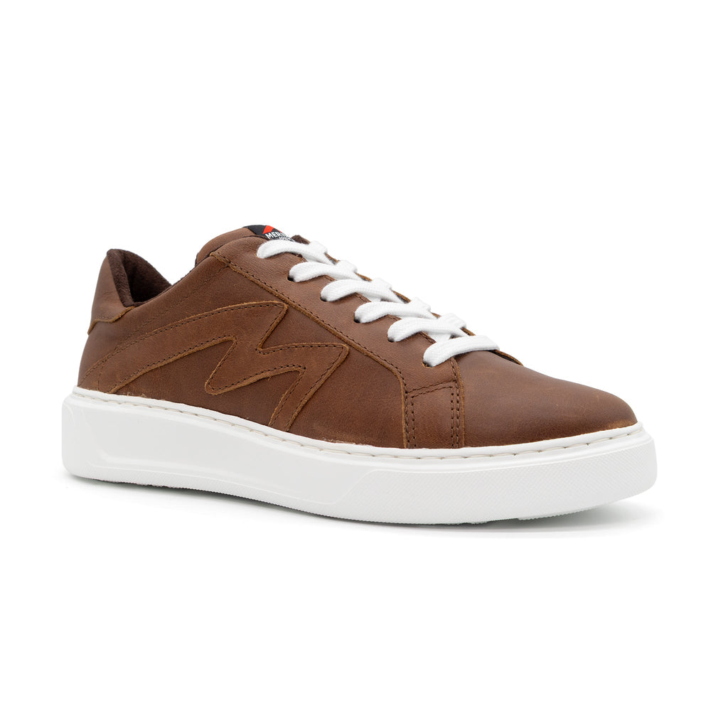 Brown BLKSWN Footwear 601 Solid low-top sneaker shown from an angled view.