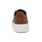 Back view of BLKSWN Footwear 601 Solid Lowtop sneaker in brown, showcasing the solid color design and low-top style.