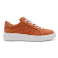 Right side view of BLKSWN Footwear 601 Solid low-top sneaker in burnt orange color.
