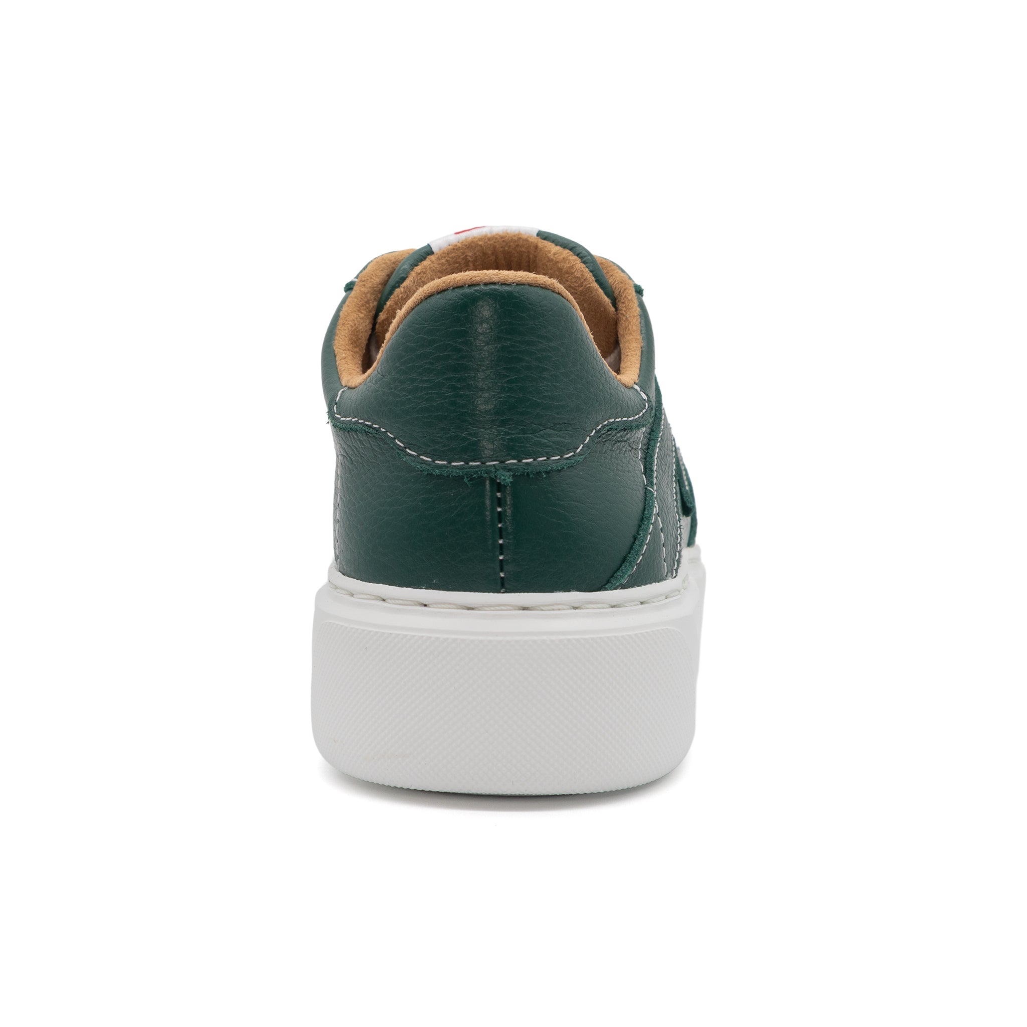BLKSWN Footwear 601 Solid low-top sneakers in forest green, showing the back view with solid color design and stylish detailing.