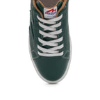BLKSWN Footwear 601 Solid Forest lowtop sneaker with green suede upper and white rubber sole, casual and stylish footwear.