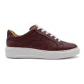Maroon lowtop sneaker from BLKSWN Footwear, solid color design, right shoe visible in the image.