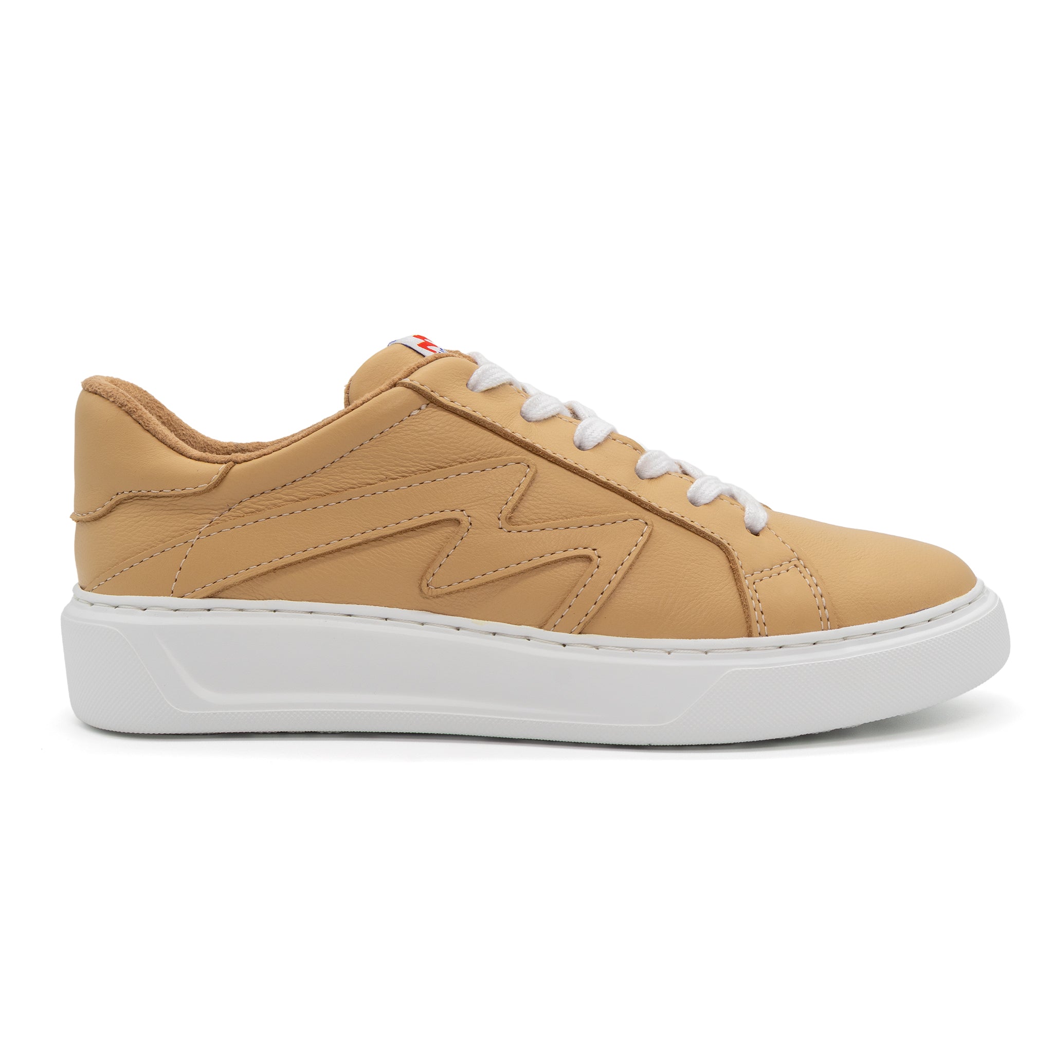 Right view of BLKSWN Footwear 601 Solid Old Gold low-top sneakers with a sleek solid gold design.