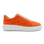 Orange BLKSWN Footwear 601 Solid lowtop sneaker, right side view showcasing vibrant color and sleek design.